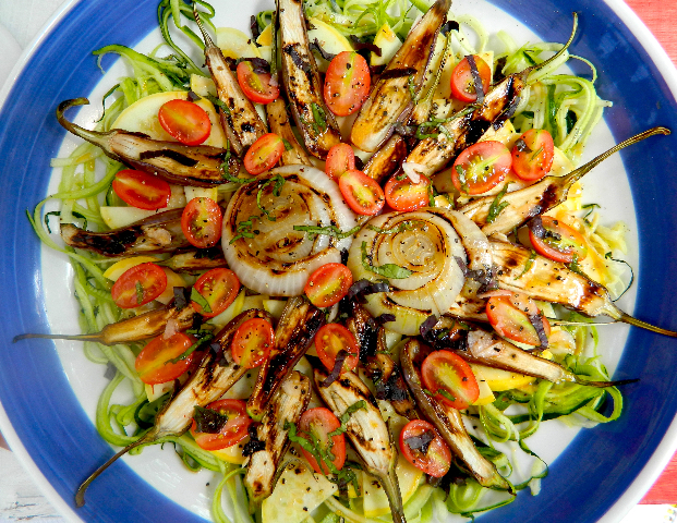 Ratatouille Salad with Tomato Water Vinaigrette