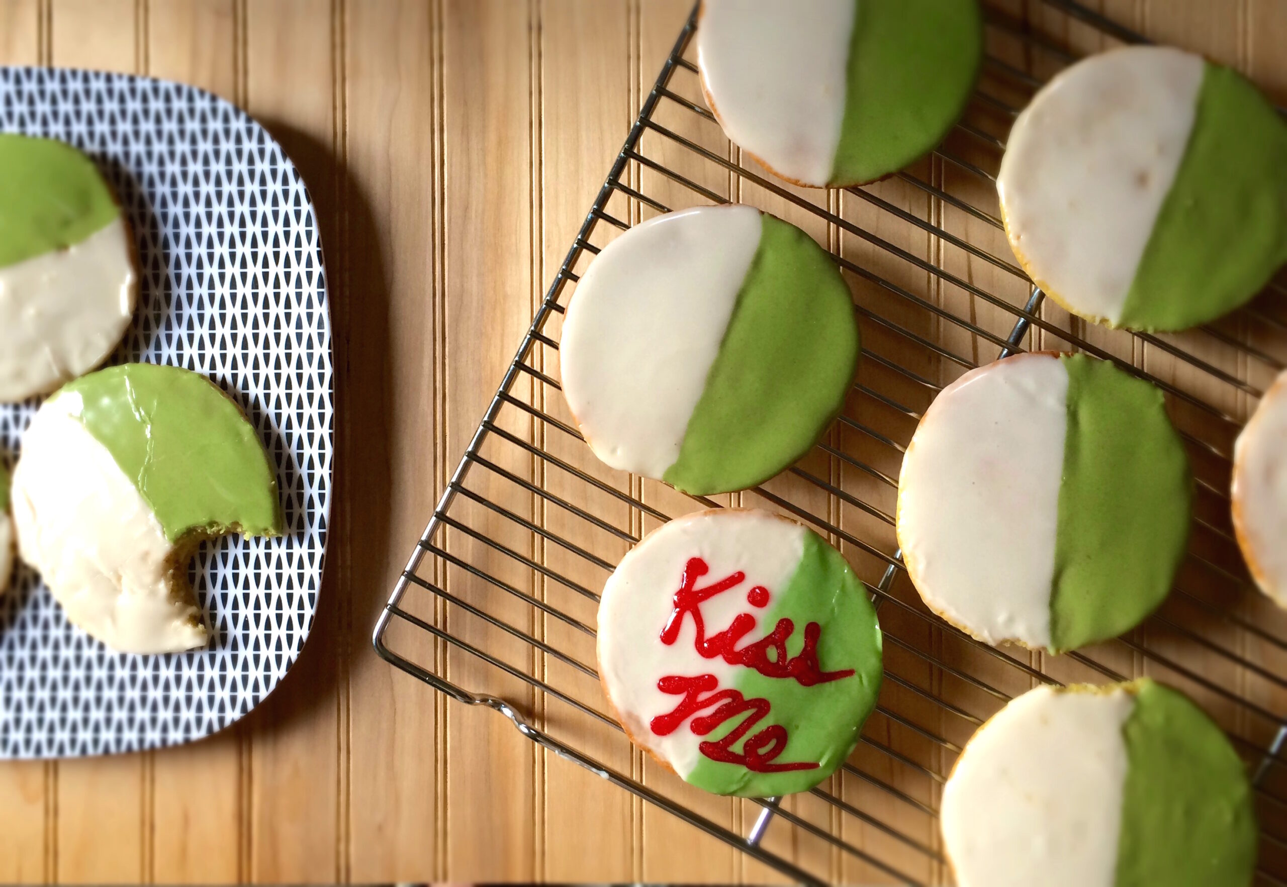 Green-and-White Cookies